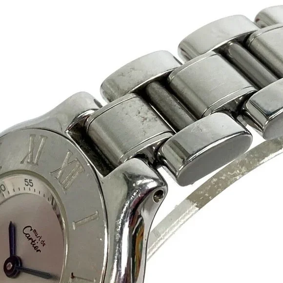 AUTHENTIC CARTIER W10109T2 1340 Must21 Vantian SM quartz Wristwatch - Picture 9 of 11